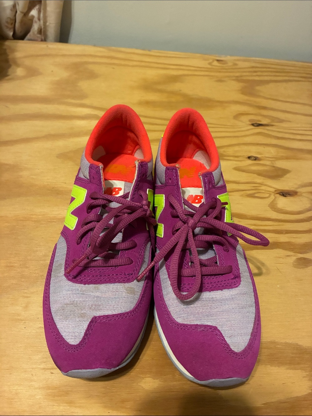 New Balance Women's Purple & Neon Yellow Retro Runner Sneakers - Picture 4 of 8
